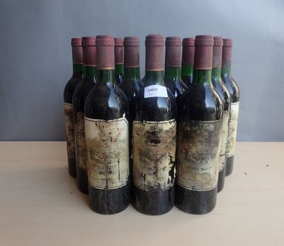 12 bouteilles Château Monbrison 1986 Margaux,...