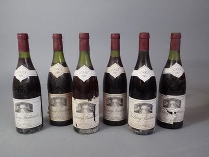 6 bouteilles Volnay Santenots 1985 Pierre...