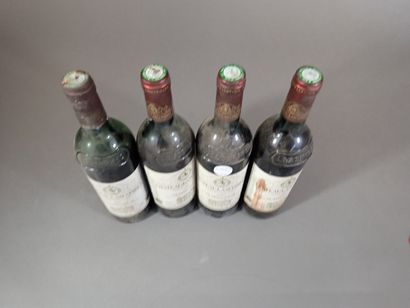 4 bouteilles comprenant 1 bouteille Château...