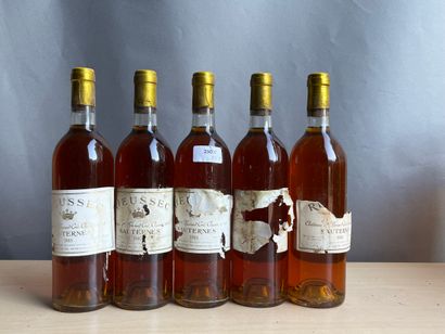 5 bouteilles Château Rieussec 1983 Sauternes,...