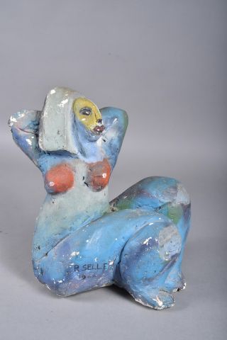 R. SELLE (XXe siècle). Femme nue. Sujet en...