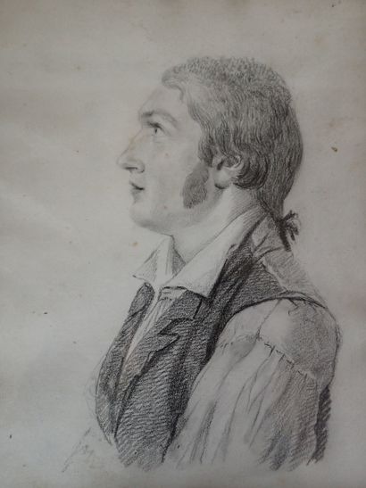 Ecole de la fin du XVIIIe siècle, Portrait...