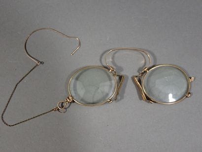 Binocle / lorgnon / besicles en métal, dans...