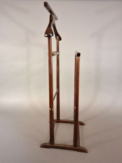 Valet de chambre en bois avec porte-manteau,...