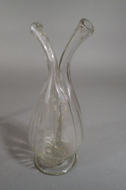 Lot de 5 verreries comprenant : carafon et...
