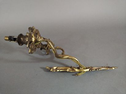 Paire d'appliques en bronze doré, la structure...