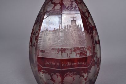 Carafe à vin et son bouchon en cristal de...