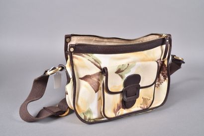 CELINE. Petit sac en toile coton nid d’abeille...