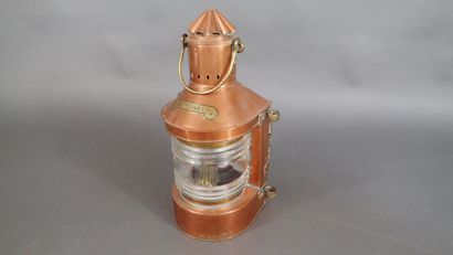 TOPLIGHT. Lanterne de bateau en cuivre et...