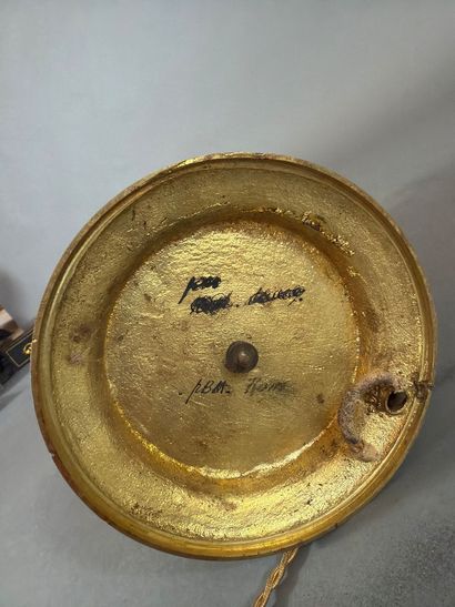 Pied de lampe à décor asiatique (figure de...