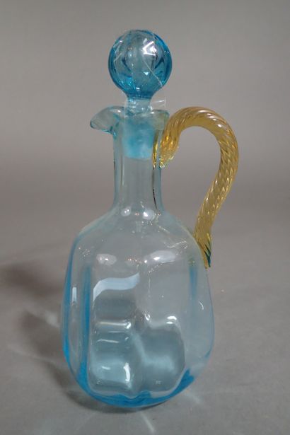 Lot de 5 verreries comprenant : carafon et...