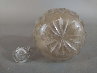 ***Aiguière/carafe en verre taillé (Haut....