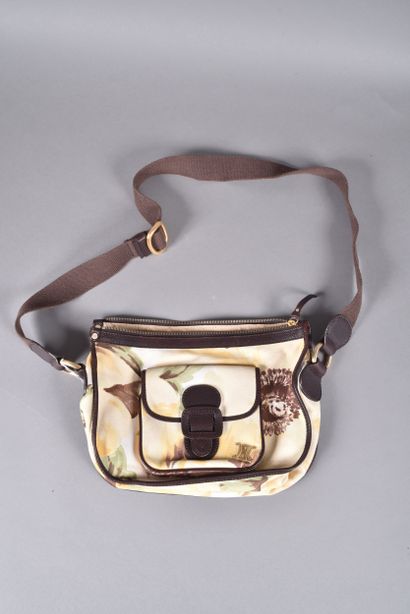 CELINE. Petit sac en toile coton nid d’abeille...