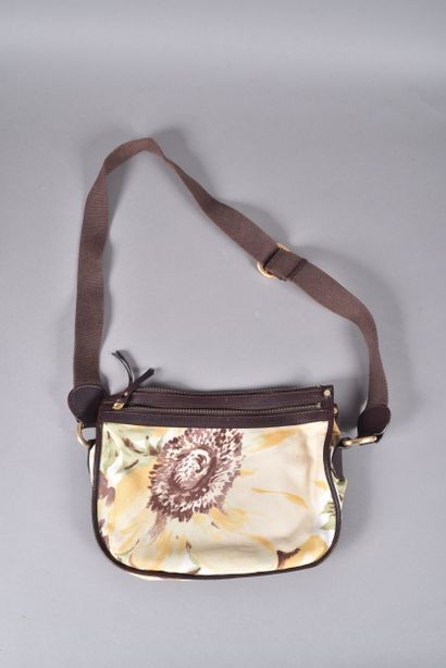 CELINE. Petit sac en toile coton nid d’abeille...