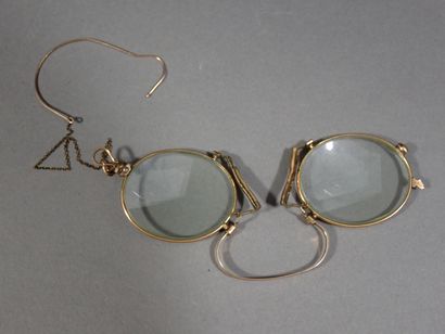 Binocle / lorgnon / besicles en métal, dans...