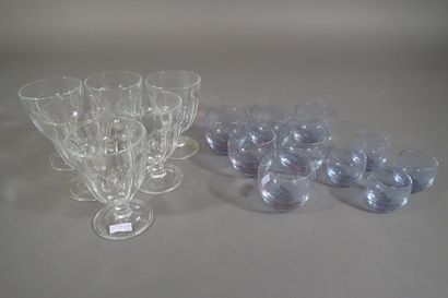 Lot de verres comprenant : 9 verres boules...