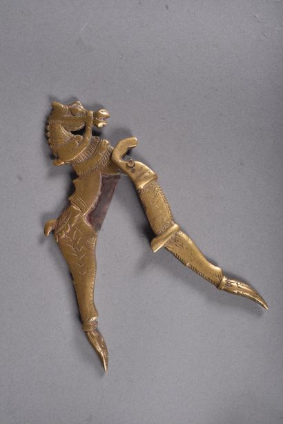 Pince-ciseaux à bétel en bronze et acier...