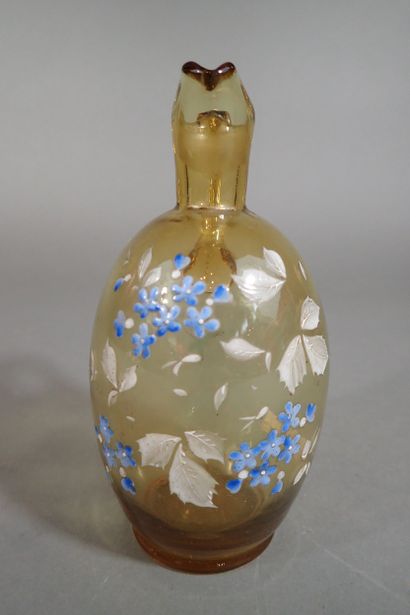 Lot de 5 verreries comprenant : carafon et...