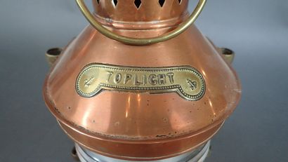 TOPLIGHT. Lanterne de bateau en cuivre et...