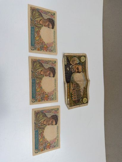 FRANCE - Ensemble de 4 billets comprenant...