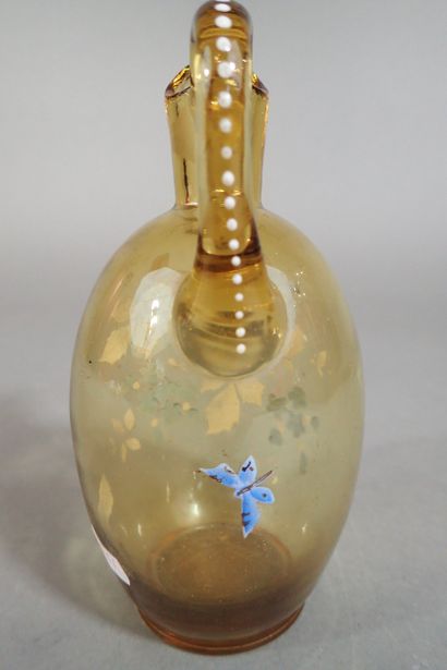 Lot de 5 verreries comprenant : carafon et...