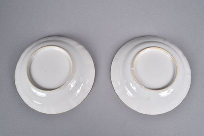 MEISSEN. Paire de coupelles creuses circulaires...