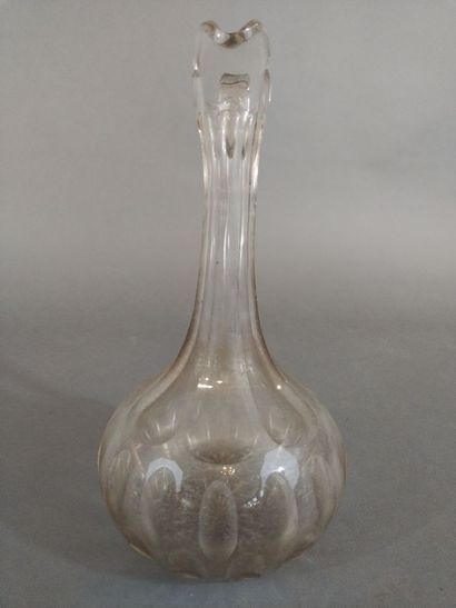 ***Aiguière/carafe en verre taillé (Haut....