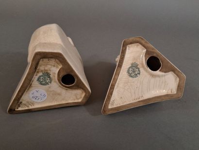 EMAUX DE LA LOUVIERE, Paire de fennecs en...