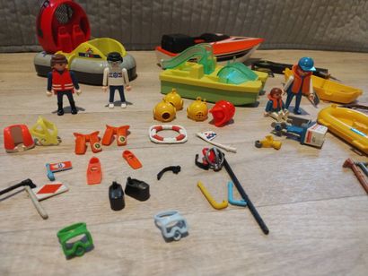 PLAYMOBIL - Lot comprenant sous-marin Blue...