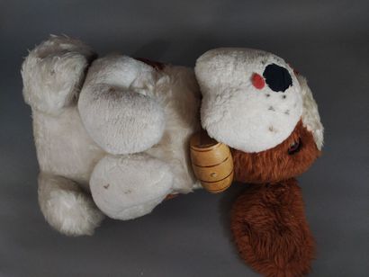 Grande peluche chien Saint-Bernard. Année...