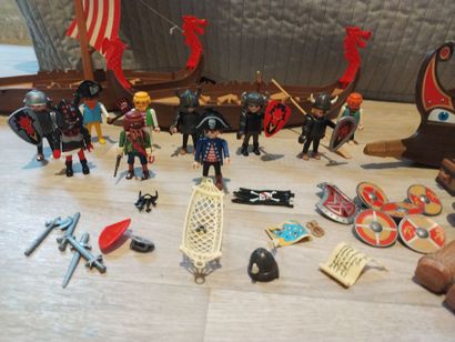 PLAYMOBIL - Vikings, pirates, 4 bateaux,...
