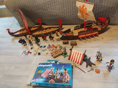 PLAYMOBIL - Vikings, pirates, 4 bateaux,...