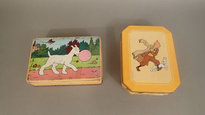 [TINTIN] Ensemble de deux boîtes en métal...
