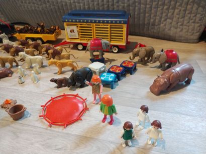 PLAYMOBIL - Lot dépareillé comprenant : animaux...