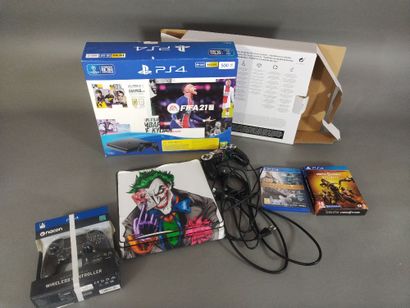 Console de jeu PS4, en carton, avec manette...