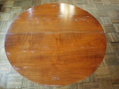 Table de salle à manger en placage de noyer,...