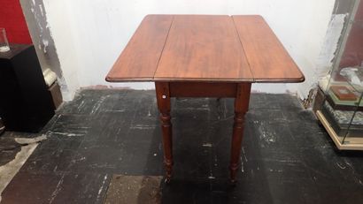 Table de bibliothèque à abattants en acajou,...