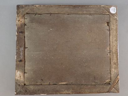 Miroir en bois stuqué et doré, XVIIIème siècle...