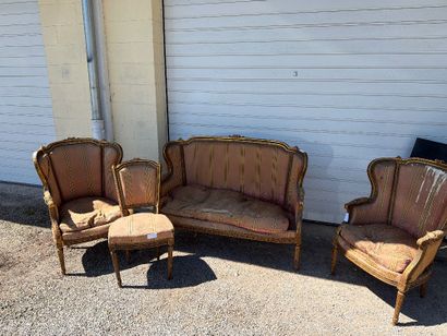 Ensemble de mobilier de salon de style Louis...