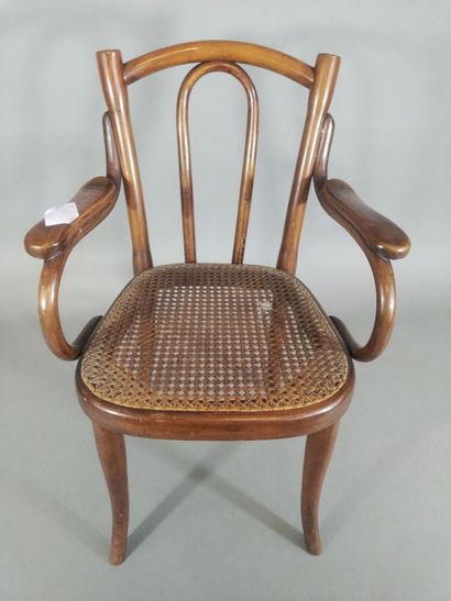 THONET, petite chaise d'enfant, assise en...