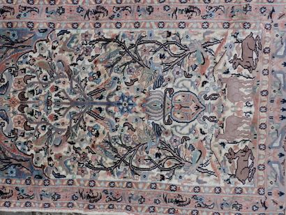 Tapis de prière Pakistan en laine et soie...