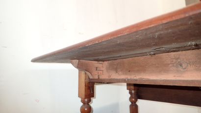 Table de bibliothèque à abattants en acajou,...