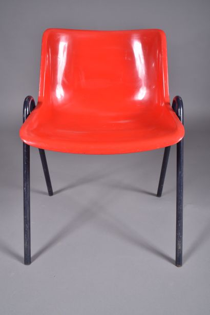 Osvaldo BORSANI (1911-1985). Suite de 6 chaises,...