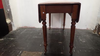 Table de bibliothèque à abattants en acajou,...