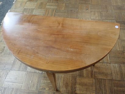 Table de salle à manger en placage de noyer,...