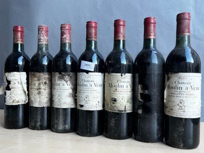 7 bouteilles Château Moulin à Vent 1985 Moulis...