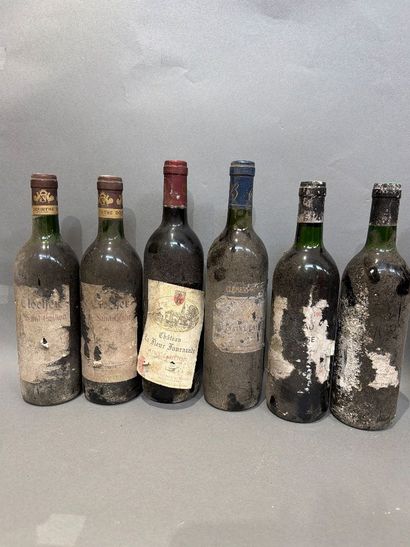 Ensemble de 6 bouteilles de vin comprenant...