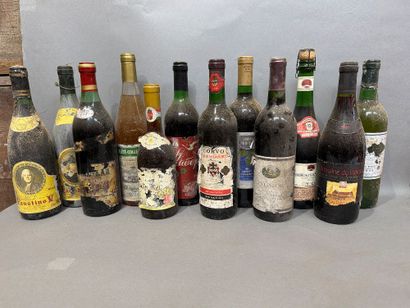 Ensemble de 12 bouteilles de vin du monde...
