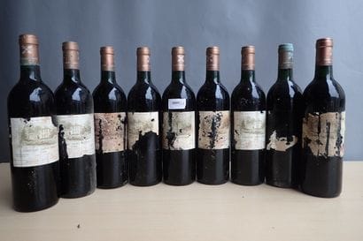 9 bouteilles Château Saint Pierre 1986 Saint...