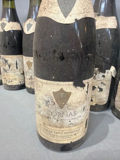 9 bouteilles de Cornas 1986 cave de Tain...